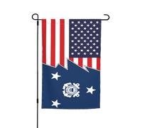 Drapeaux De Jardin D'Un Vice-Amiral Des Garde-Côtes Des États-Unis Et De L'Amérique Décorations Treer Drapeau Résiste Aux Intempéries Drapeau Extérieur Pour Ferme Jardinage 30X45Cm