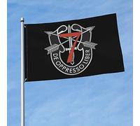 Drapeaux De Jardin Écusson Du 7E Groupe Des Forces Spéciales Drapeau Fierté Couleurs Vives Bannières Extérieure Decoration Drapeaus Décoratif Pour Balcon Défilé Festivals 90X152CM