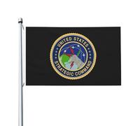 Drapeaux De Jardin Emblème Du Commandement Stratégique Américain Treer Drapeau Coupe-Vent Et Étancheune Drapeau Extérieur Toutes Les Saisons Pelouse Drapeaux Pour Ferme Balcon Fête M