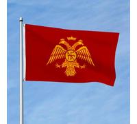 Drapeaux De Jardin Empire Byzantin Dynastie Des Paléologues Décorations Bannière Extérieure Toutes Les Saisons Drapeau Extérieur Pour Balcon Fête Célébrations Patio 90X150Cm
