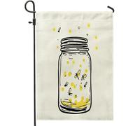 Drapeaux de jardin en forme de luciole aquarelle pour enfants, 30,5 x 45,7 cm, double face pour décoration extérieure, joli insecte drôle et mignon, drapeau de maison, art simple, petit drapeau de