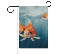Drapeaux de jardin en forme de poisson 30,5 x 45,7 cm double face pour l'extérieur, drapeau de cour, drapeau floral de bienvenue, drapeaux de jardin, décorations de vacances saisonnières
