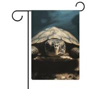 Drapeaux de jardin en forme de tortue d'animal - 30,5 x 45,7 cm - Drapeau extérieur double face - Drapeau de cour d'été - Drapeau floral de bienvenue - Drapeaux de jardin saisonniers - Décorations de