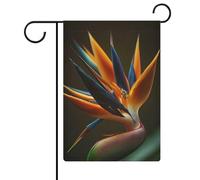 Drapeaux de jardin en forme d'oiseau de paradis double face pour décoration de jardin, maison, fête, 12,6 pouces × 18,5 pouces