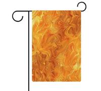 Drapeaux de jardin en lave orange et jaune 30,5 x 45,7 cm double face pour l'extérieur, drapeau de cour, drapeau floral de bienvenue, drapeaux de jardin saisonniers, décorations de vacances