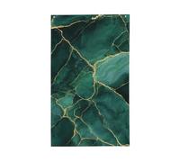 Drapeaux de jardin en marbre vert émeraude riche, 9,1 x 1,5 m, bannière de vœux avec œillets, décoration d'intérieur et d'extérieur