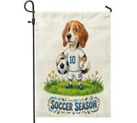 Drapeaux de jardin en toile de jute pour jardin, jardin, 30,5 x 45,7 cm, double face pour extérieur, football, mignon, sport, petite maison, porche, pelouse, drapeaux