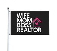 Drapeaux De Jardin Épouse, Mère, Chef D'Entreprise, Agent Immobilier Bannière De Cour Classique Bannières Extérieure Pour Pelouse Décoration Jardins 90X150 CM