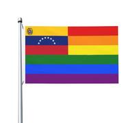 Drapeaux De Jardin État Du Venezuela Arc-En-Ciel Bannière Extérieure Toutes Les Saisons Pelouse Drapeaux Résiste Aux Intempéries Treer Drapeau Pour Célébrations Balcon Fête S