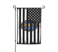Drapeaux De Jardin États-Unis Et De Brooklyn, New York Décorations Treer Drapeau Résiste Aux Intempéries Pelouse Drapeaux Pour Célébrations Patio 30X45Cm