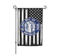 Drapeaux De Jardin États-Unis Et La Vie Marine De Buffalo, New York Décorations Drapeau Extérieur Coupe-Vent Et Étancheune Pelouse Drapeaux Pour Ferme Balcon Fête 30X45Cm