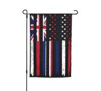 Drapeaux De Jardin États-Unis Et Souveraineté Hawaïenne Premium Bannière Extérieure Toutes Les Saisons Drapeau Extérieur Pour Célébrations Balcon Fête 30X45Cm