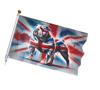 Drapeaux de Jardin Extérieur - 150 x 90 centimètres Ornement Artistique Tout Temps | Drapeau De Jardin Bulldog Patriotique | Pour La Pelouse Le Porche La Maison De Face L Allée L Événement De Groupe L