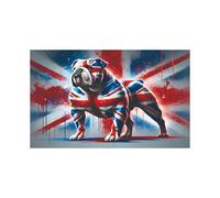 Drapeaux de Jardin Extérieur - 150 x 90 centimètres Ornement Artistique Tout Temps,Drapeau de Jardin Extérieur à Thème Bulldog,pour Pelouse Devant Maison Allée Événement de Groupe Patio Balcon