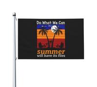 Drapeaux De Jardin Faisons Ce Que Nous Pouvons. L'Été Aura Ses Mouches. Bannière Jardins Imperméabiliser Bannières Extérieure Decoration Drapeau Fierté Pour Fête Défilé Festivals 90X152CM