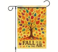 Drapeaux De Jardin Fall Is In The Autumn Tree With Colorful Leaves Seasonal Harvest Toutes Les Saisons Garden Flag Décorations Drapeau Extérieur Pour Célébrations Balcon Fête M