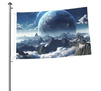 Drapeaux de jardin fantaisie pour l'extérieur de 6 x 0,9 m - Drapeau de jardin de la terre - Impression double face - Bannières de jardin de bienvenue pour la maison, la pelouse, la décoration