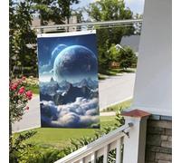 Drapeaux de jardin fantaisie pour l'extérieur de 6 x 0,9 m - Drapeau de jardin de la terre - Impression double face - Bannières de jardin de bienvenue pour la maison, la pelouse, la décoration