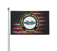 Drapeaux De Jardin Fantassin De Combat De L'Armée, Récipiendaire De La 1Re Distinction Cib Drapeaux Décoratifs D'Extérieur Résistant Bannière De Jardin 90X150 CM