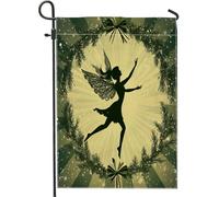 Drapeaux de jardin féérique vintage « Merry Christmas » de 30,5 x 45,7 cm pour l'extérieur, esthétique, rétro, standard, vertical, en lin pour maison, vacances, Nouvel An, cour, jardin, pelouse