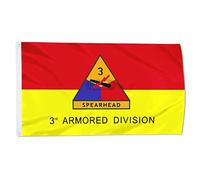 Drapeaux De Jardin Fer De Lance De La 3E Division Blindée De L'Armée Bannières Extérieure Durable Drapeaus Décoratif Résistant Bannière Jardins Pour Fête Défilé Festivals 90X152CM