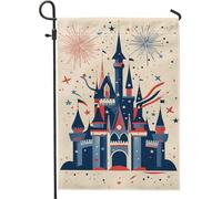 Drapeaux De Jardin Feux D'Artifice Colorés, Rouges Et Bleus Toutes Les Saisons Treer Drapeau Décorations Pelouse Drapeaux Pour Ferme Célébrations 30X45Cm