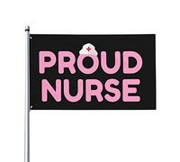 Drapeaux De Jardin Fière D'Être Infirmière Drapeau Fierté Durable Drapeaus Décoratif Résistant Bannières Extérieure Pour Balcon Festivals Défilé 90X152CM