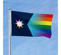 Drapeaux De Jardin Fierté Arc-En-Ciel De L'État Du Minnesota, Fierté Lgbtq+ Garden Flag Coupe-Vent Et Étancheune Treer Drapeau Décorations Drapeau Extérieur Pour Ferme Célébrations M