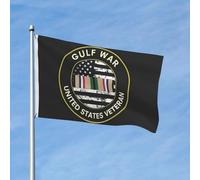 Drapeaux De Jardin Fierté Des Vétérans De La Guerre Du Golfe, Ruban De Service Garden Flag Résiste Aux Intempéries Treer Drapeau Décorations Bannière Extérieure Pour Balcon Fête Célébrations S