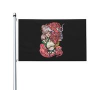 Drapeaux De Jardin Fille Cool Drapeaux Décoratifs D'Extérieur Vintage Bannière De Jardin Pour Intérieurs Vacances Carnavals 90X150 CM