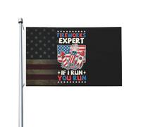 Drapeaux De Jardin Fireworks Expert If I Run You Run Funny 4Th Of July Pelouse Drapeaux Décorations Garden Flag Pour Balcon Fête Célébrations Ferme 90X150 CM
