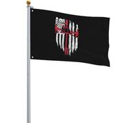 Drapeaux De Jardin Flag Américain Réfléchissant, Pompier, Ligne Rouge Fine, Service D'Incendie Grand Drapeau Décoration Traditionnel Bannière, Pour D'Intérieur, Balcon, Les Défilés, 90x150cm