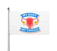 Drapeaux De Jardin Flag Mon Corps, Mon Choix Drapeau Paysage Lavable Décoration Bannière À Œillets, Pour Les Défilés, Les Bureaux, Jardin, 90X150Cm