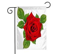 Drapeaux De Jardin Fleur Isolée Sur Blanc, Belle Beauté, Objet De Vœux De Saint-Valentin Personnalisés Bannière, Pour Les Défilés, Les Bureaux, 30x45cm