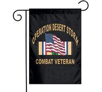 Drapeaux De Jardin Fleurs Des Vétérans De L'Opération Tempête Du Désert Toutes Les Saisons Drapeau Extérieur Décorations Pelouse Drapeaux Pour Célébrations Ferme 30X45Cm
