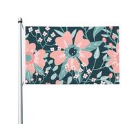 Drapeaux De Jardin Fleurs Pastel Peintes Avec Une Parfaite Harmonie Bannière De Cour Vintage Drapeaux Décoratifs D'Extérieur Pour Extérieurs Intérieurs Balcon 90X150 CM
