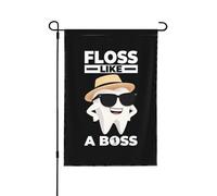 Drapeaux De Jardin Floss Like A Boss Résiste Aux Intempéries Pelouse Drapeaux Coupe-Vent Et Étancheune Bannière Extérieure Pour Ferme Jardinage M