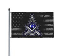 Drapeaux De Jardin Foi Espérance Charité Franc-Maçonnerie Maçonnique Garden Flag Résiste Aux Intempéries Treer Drapeau Pour Jardinage Patio Ferme 90X150 Cm
