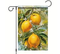 Drapeaux De Jardin Fruit Jaune Vif Arbre Fruitier Fleur D'Été Décoratif Drapeaux Lavable Couleurs Vives Bannière, Pour Balcon, D'Intérieur, Les Bureaux, 30x45cm