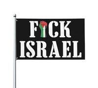 Drapeaux de jardin « Fuck Israel Flag I Stand with Palestine » pour panneaux extérieurs de 2 x 3 mètres