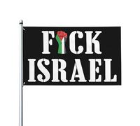 Drapeaux de jardin « Fuck Israel Flag I Stand with Palestine » pour panneaux extérieurs de 3 x 5 mètres