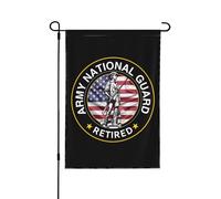 Drapeaux De Jardin Garde Nationale Des États-Unis À La Retraite Bannière Jardins Couleurs Vives Drapeau Fierté Résistant Drapeaus Décoratif Pour Balcon Festivals Fête 30X45CM