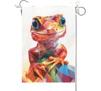 Drapeaux De Jardin Gecko, Bienvenue Aux Amoureux Des Animaux Drapeau Fierté Couleurs Vives Drapeaus Décoratif Imperméabiliser Bannière Jardins Pour Balcon Défilé Festivals 30X45CM