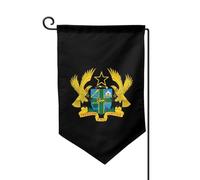 Drapeaux De Jardin Ghana Coat Of Arms Bannière Extérieure Décorations Garden Flag Coupe-Vent Et Étancheune Treer Drapeau Pour Ferme Balcon Fête Célébrations S