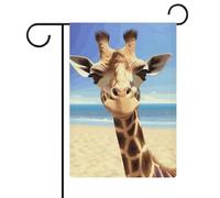 Drapeaux de jardin girafe de plage 30,5 x 45,7 cm double face drapeau extérieur drapeau d'été drapeau floral bienvenue drapeaux de jardin saisonniers décorations de vacances