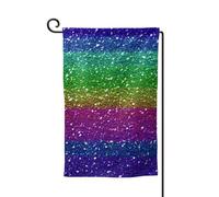 Drapeaux De Jardin Glitter Live Résiste Aux Intempéries Treer Drapeau Toutes Les Saisons Bannière Extérieure Pour Célébrations Ferme 30X45Cm
