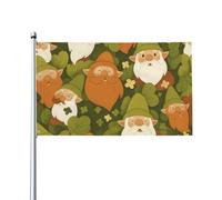 Drapeaux De Jardin Gnomes Garden Flag Décorations Pelouse Drapeaux Pour Célébrations Balcon Fête Ferme 90X150 CM