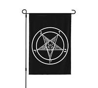 Drapeaux De Jardin Goat Of Mendes Pentagram Satan Satanic Baphomet Garden Flag Résiste Aux Intempéries Drapeau Extérieur Décorations Pelouse Drapeaux Pour Balcon Fête Célébrations Jardinage M