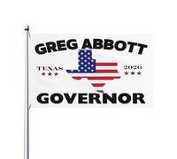 Drapeaux De Jardin Greg Abbott Candidat Au Poste De Gouverneur Du Texas, Élections Américaines De 2026 Bannière Jardins Durable Bannières Extérieure Résistant Drapeaus Décoratif Pour 90X150CM