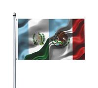 Drapeaux De Jardin Guatemala Guatémaltèque Et Mexique Mexicain Mexicain Noir Drapeaus Décoratif Durable Drapeau Fierté Résistant Bannières Extérieure Pour Festivals Défilé Balcon 90X152CM